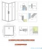 Radaway Idea Kdd Brushed GunMetal kabina 90x90cm szczotkowany grafit 387060-92-01L/387060-92-01R